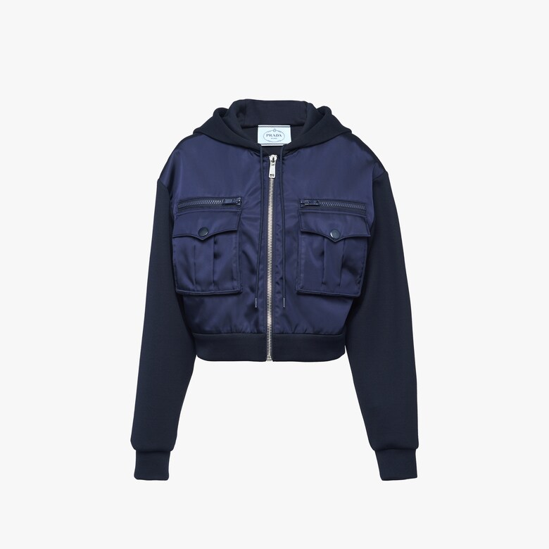 Technical cotton and nylon gabardine jacket