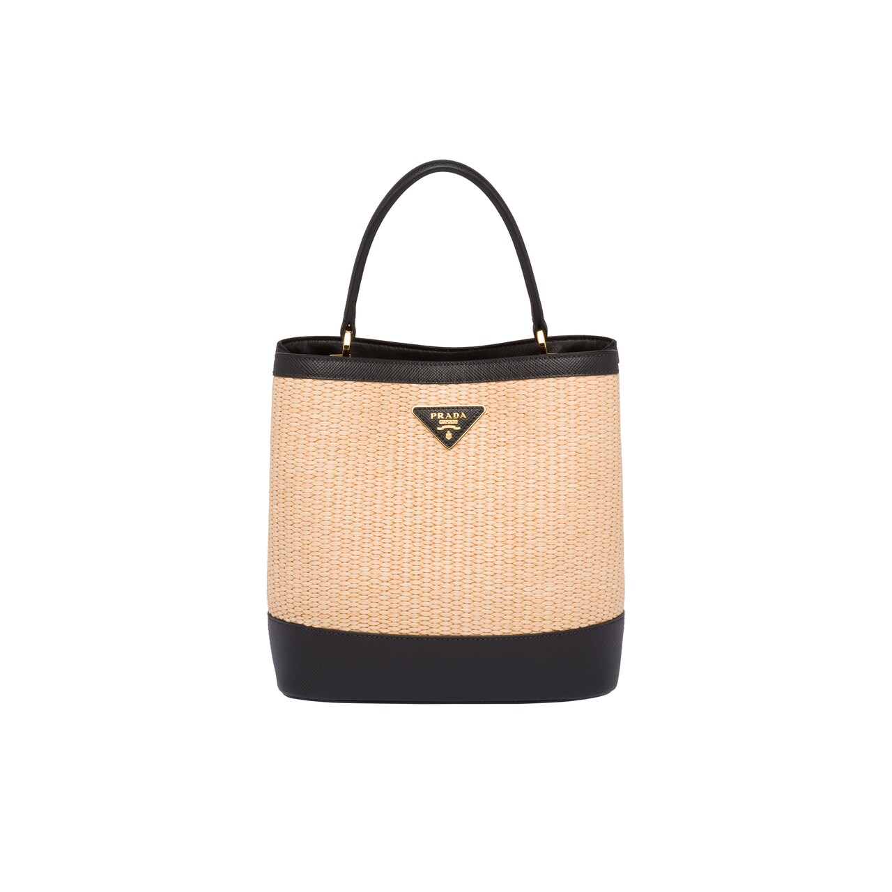 prada straw bag white