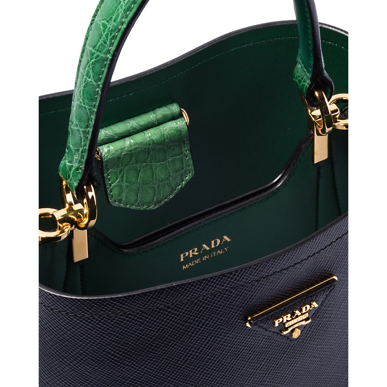 prada green crocodile bag