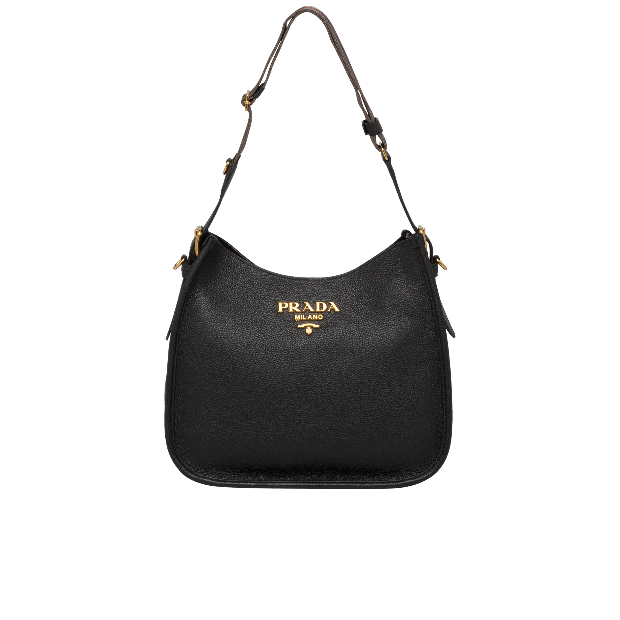 black leather hobo shoulder bag
