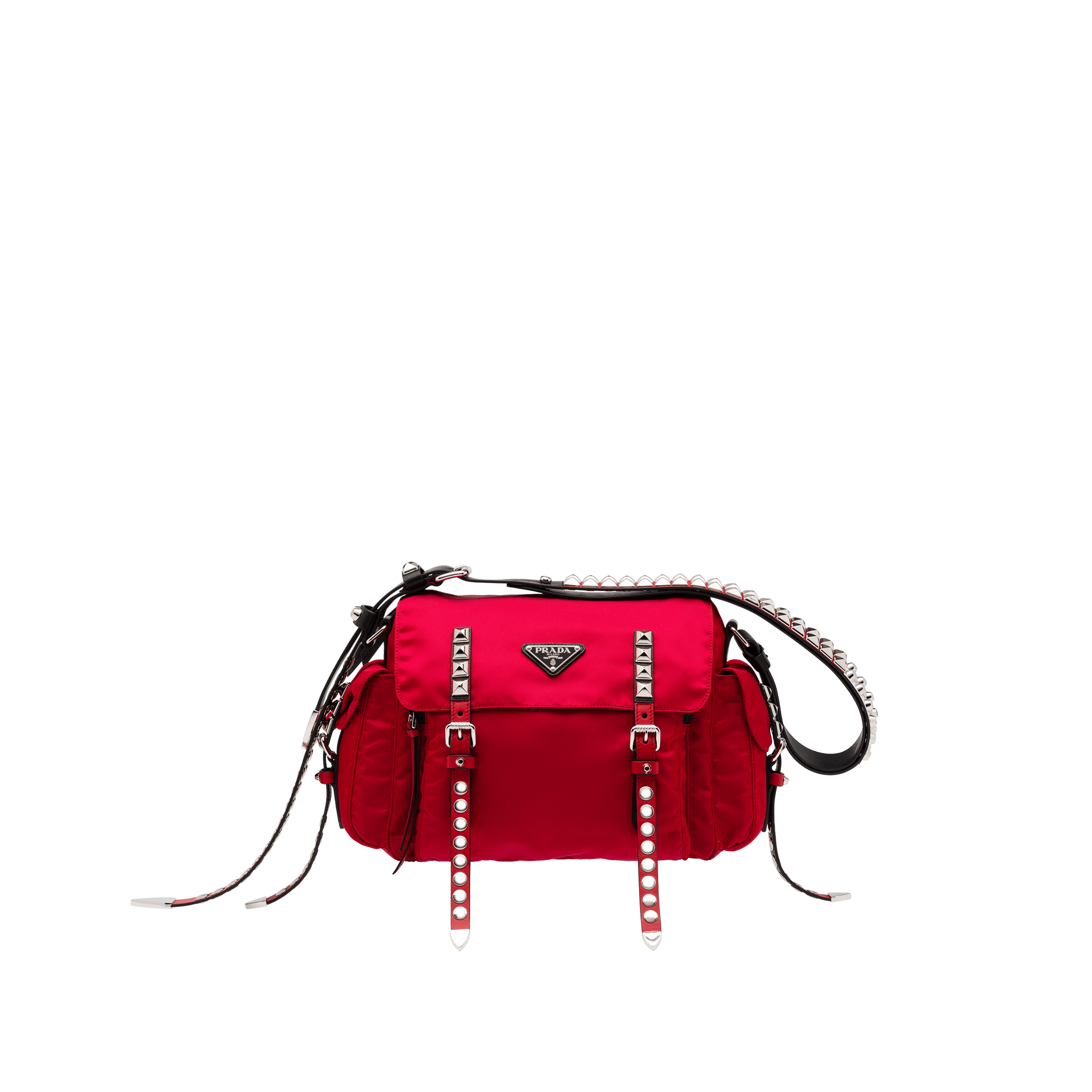 prada black nylon shoulder bag