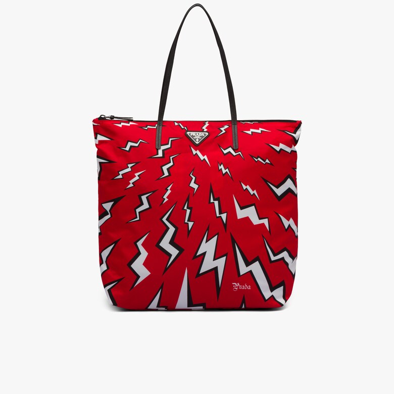 Printed nylon tote