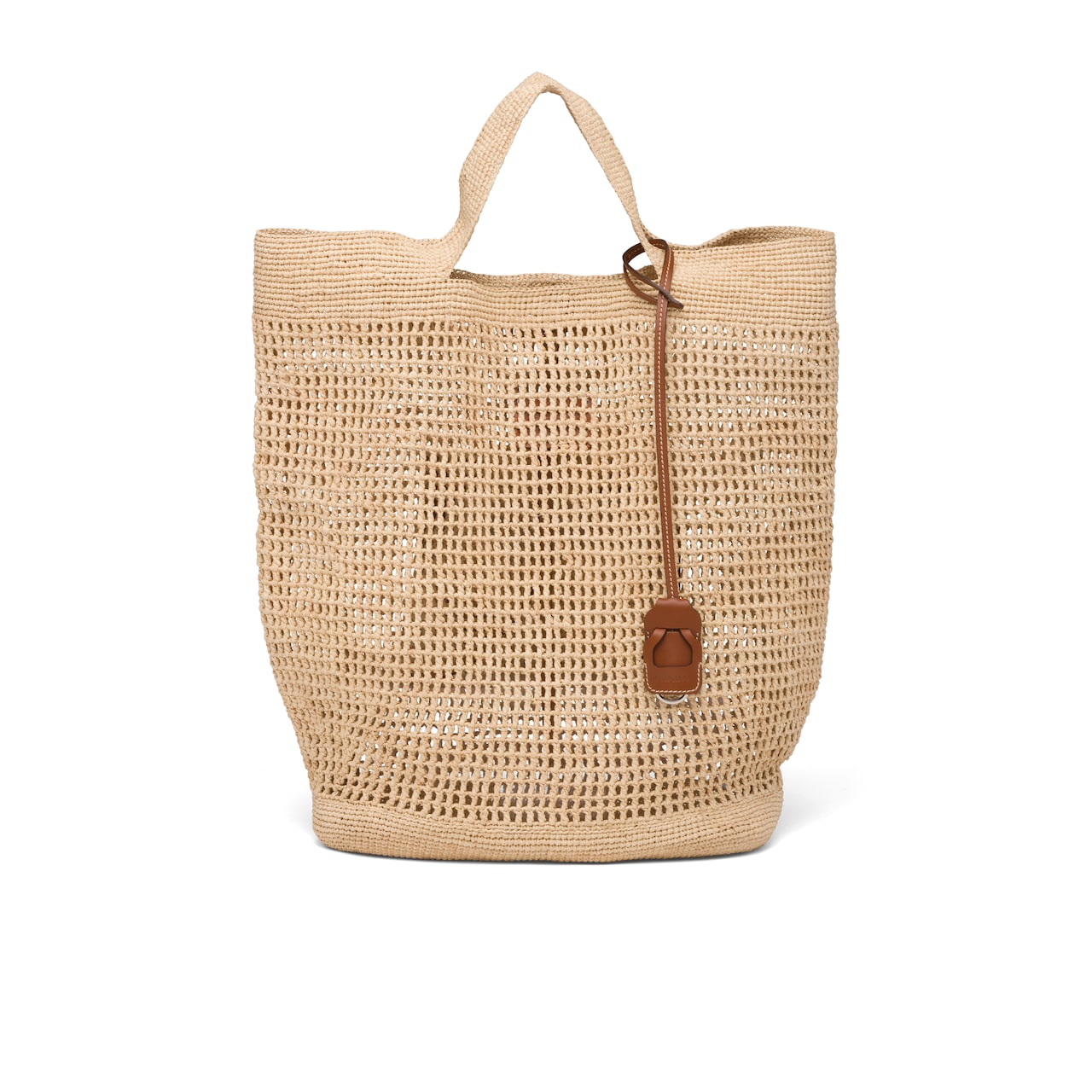 Raffia and Leather Tote | Prada - 1BG329_2DJS_F0A5T_V_OOO
