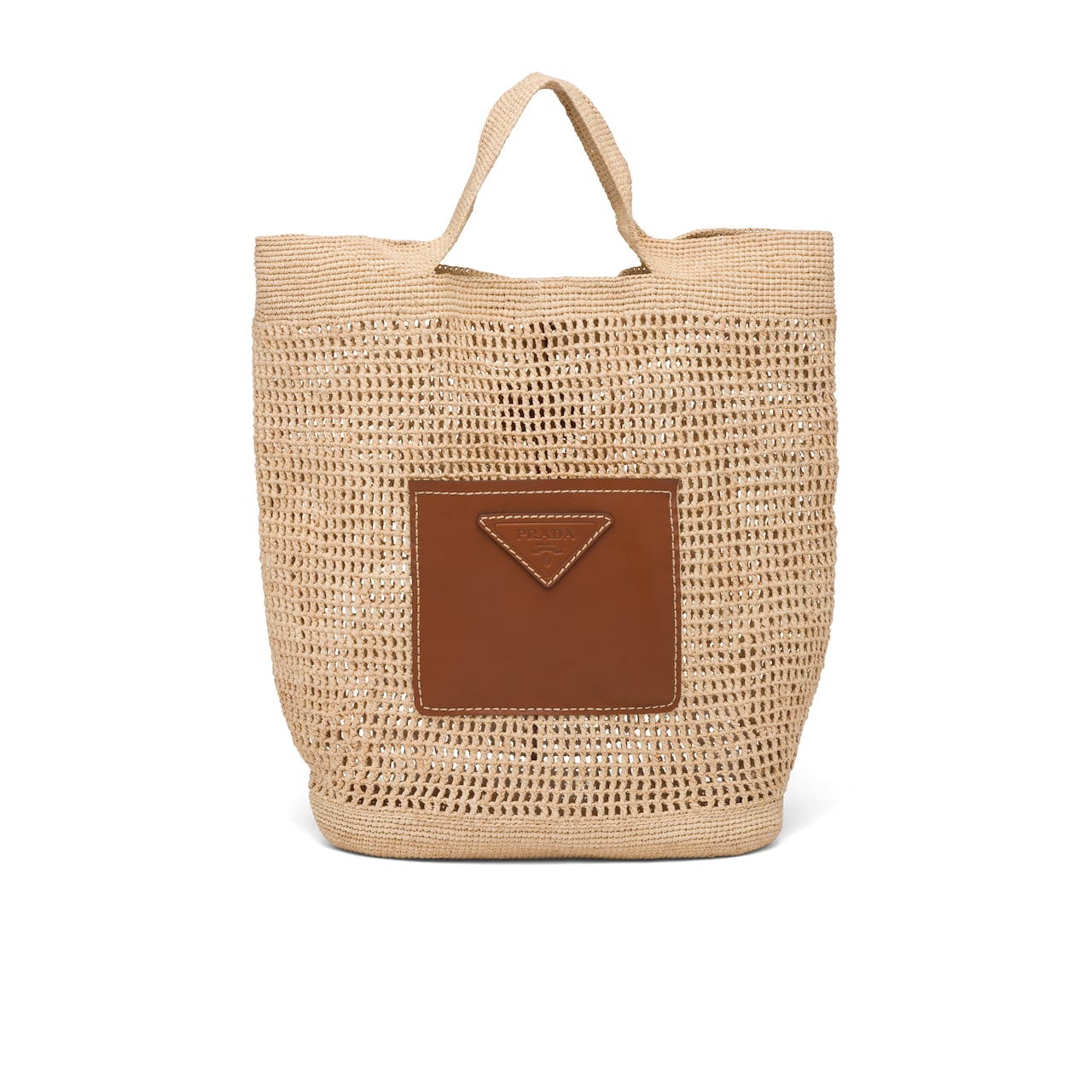 raffia leather tote