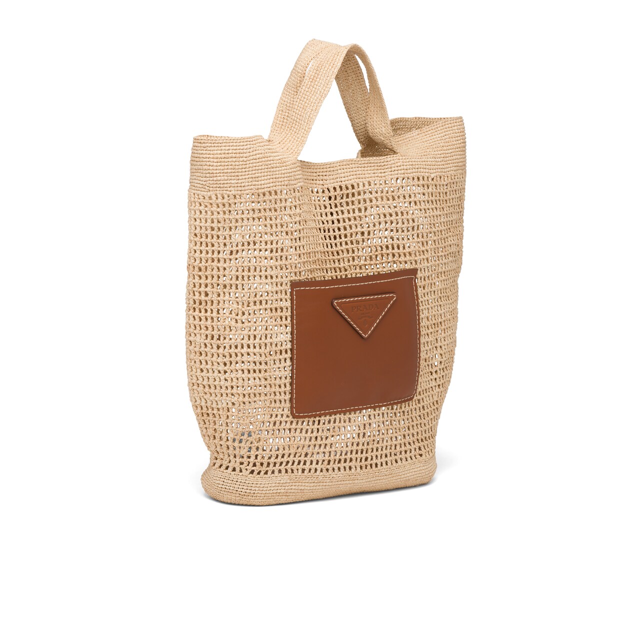 raffia leather tote
