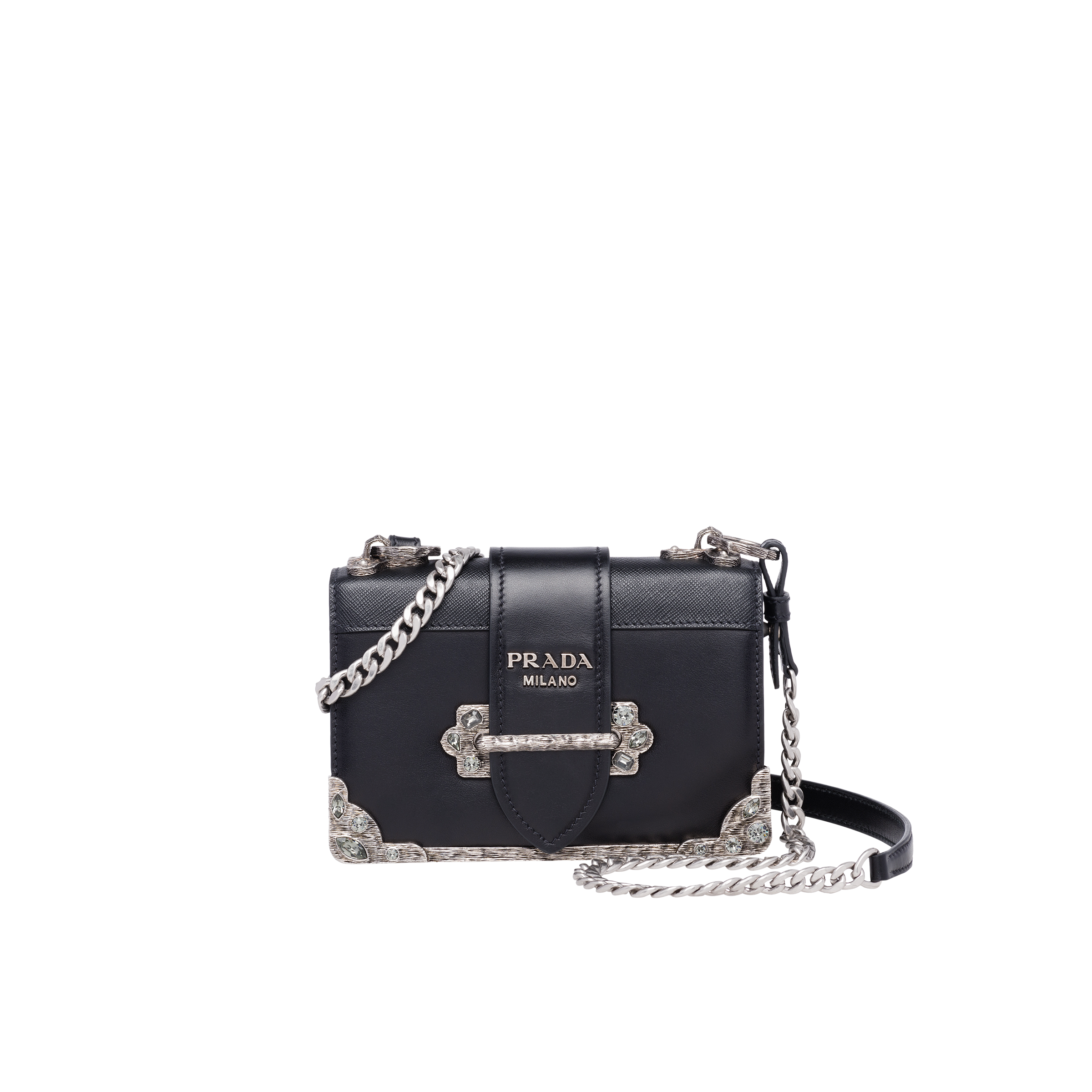 prada cahier silver