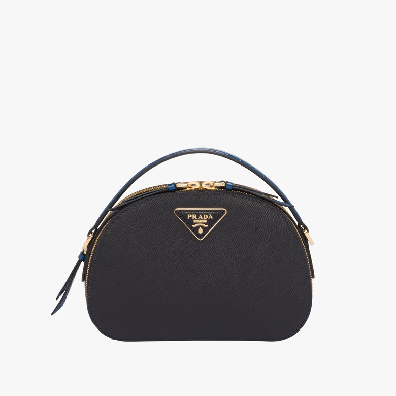 Prada Odette Saffiano 皮革和鳄鱼皮手袋