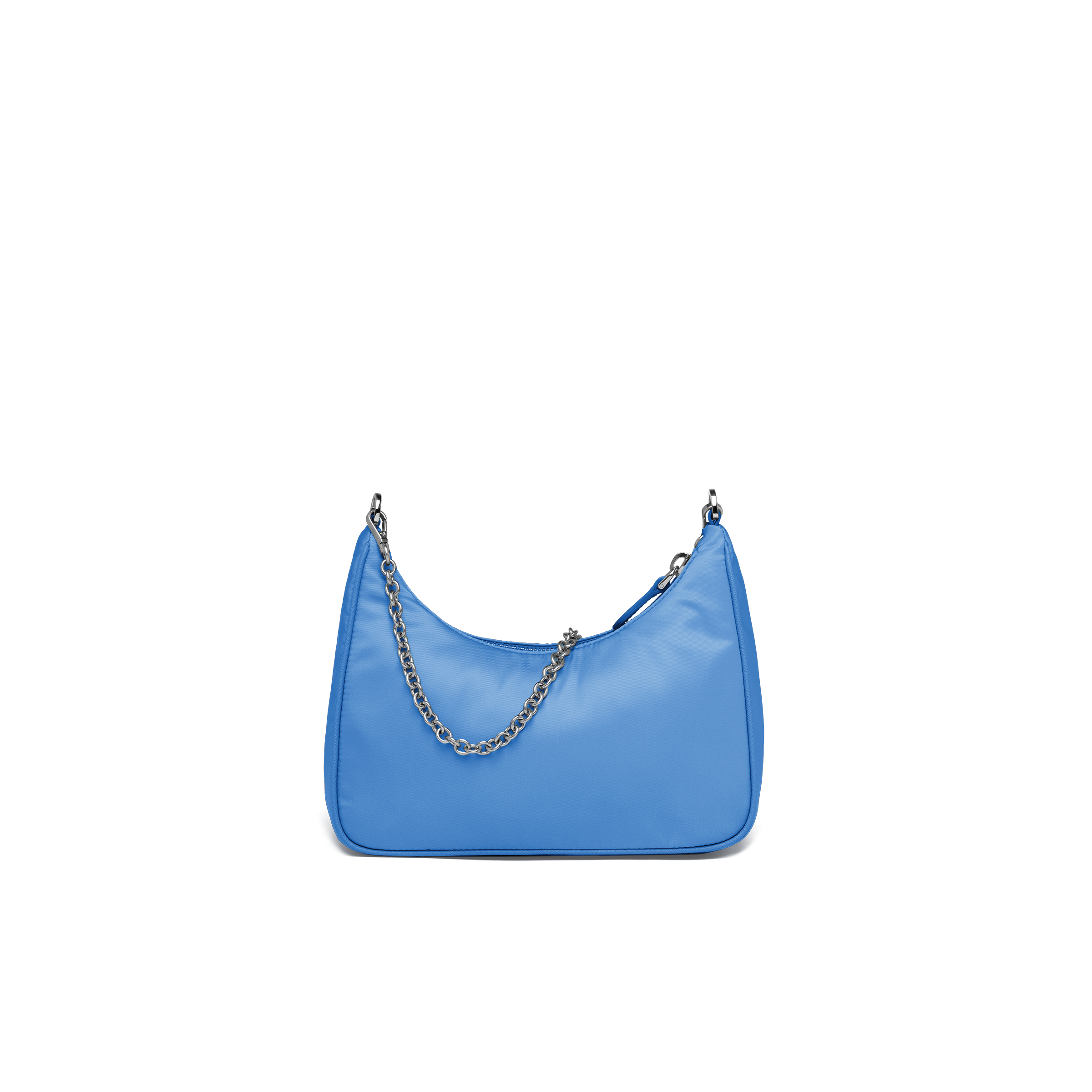 prada nylon shoulder bag blue