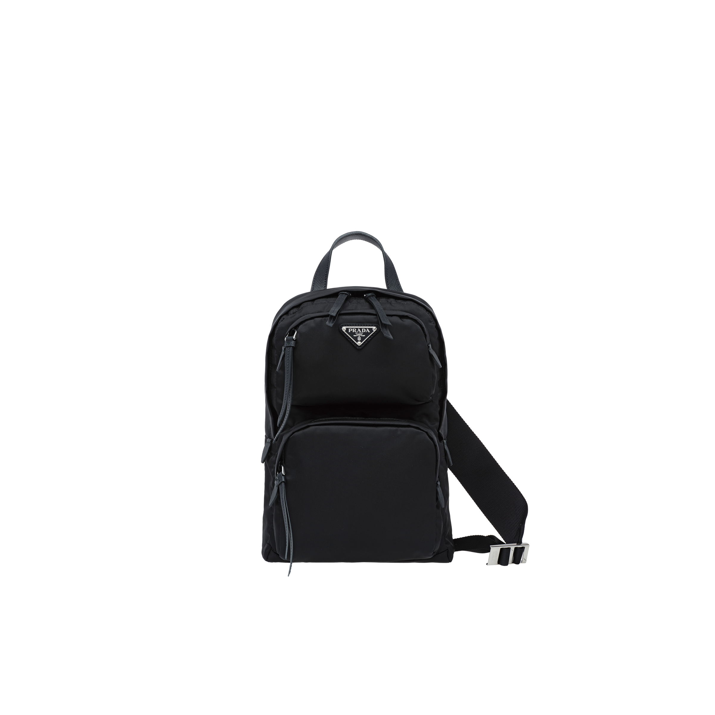 prada nylon one shoulder backpack