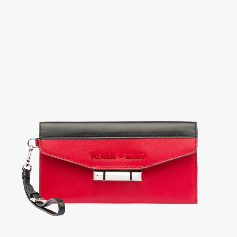 Porte-documents en cuir bicolore Sybille