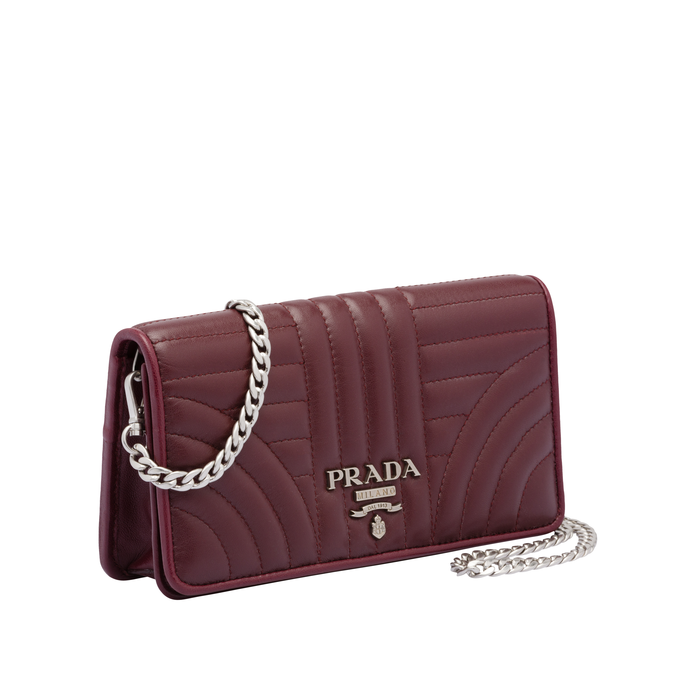 prada diagramme nappa leather mini bag