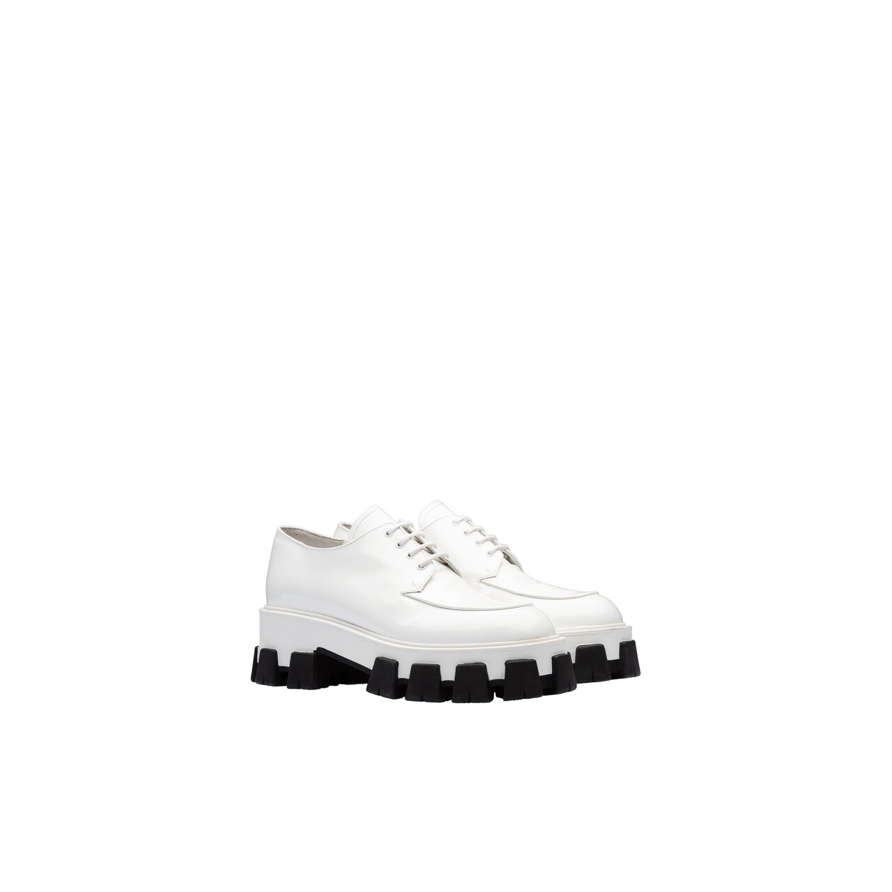 Monolith Patent Leather Derby Shoes Prada 1e708l 069 F0009 F D055