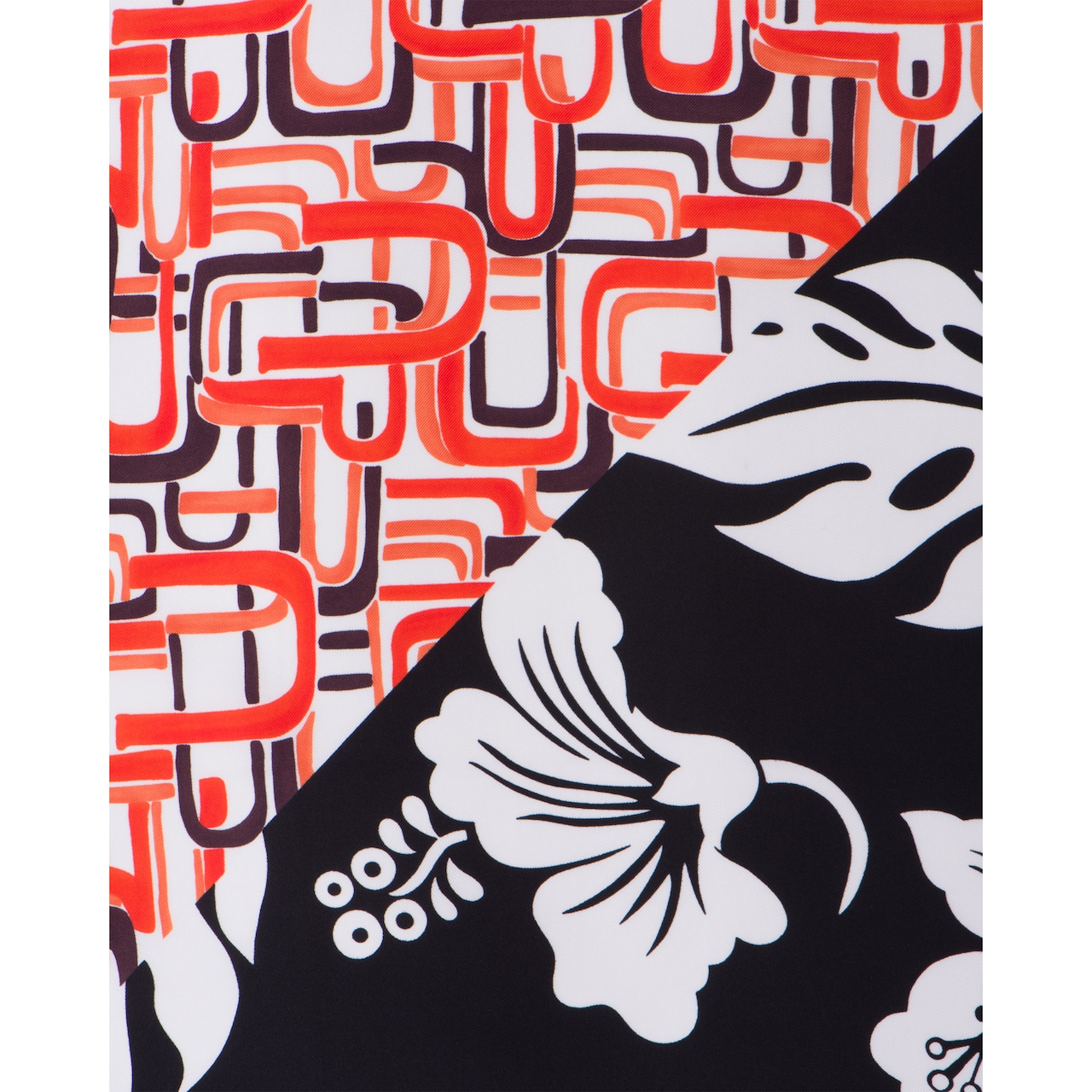 prada double match 芙蓉花和u字印花丝巾 2