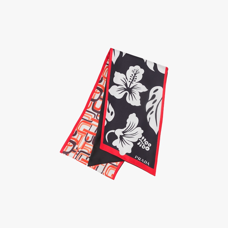 Double Match silk scarf