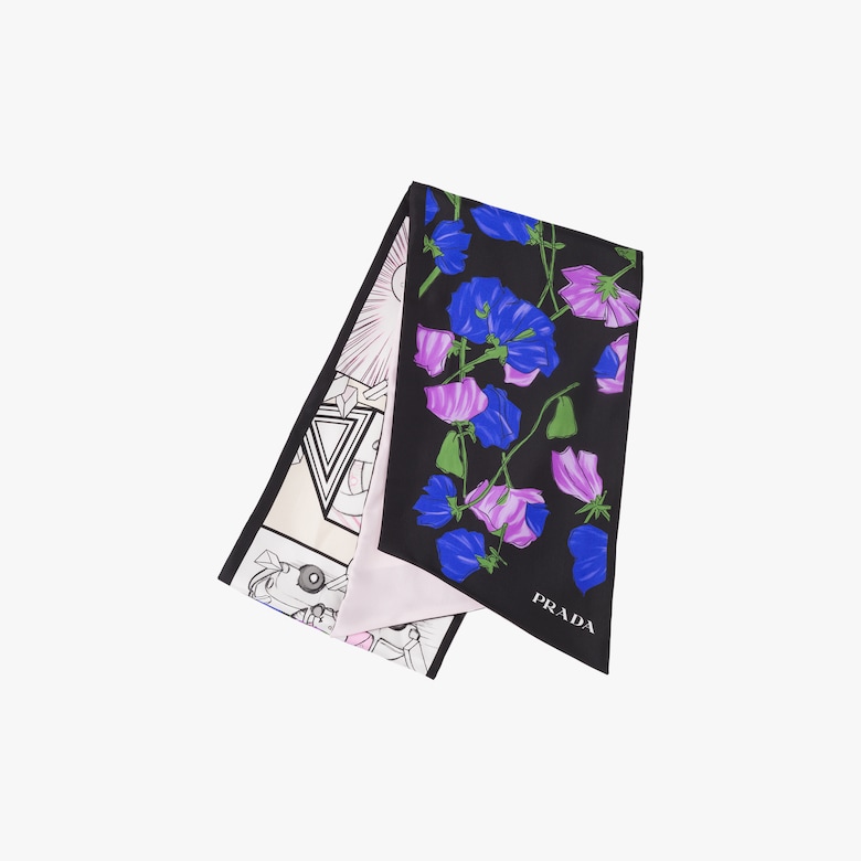 Double Match silk scarf