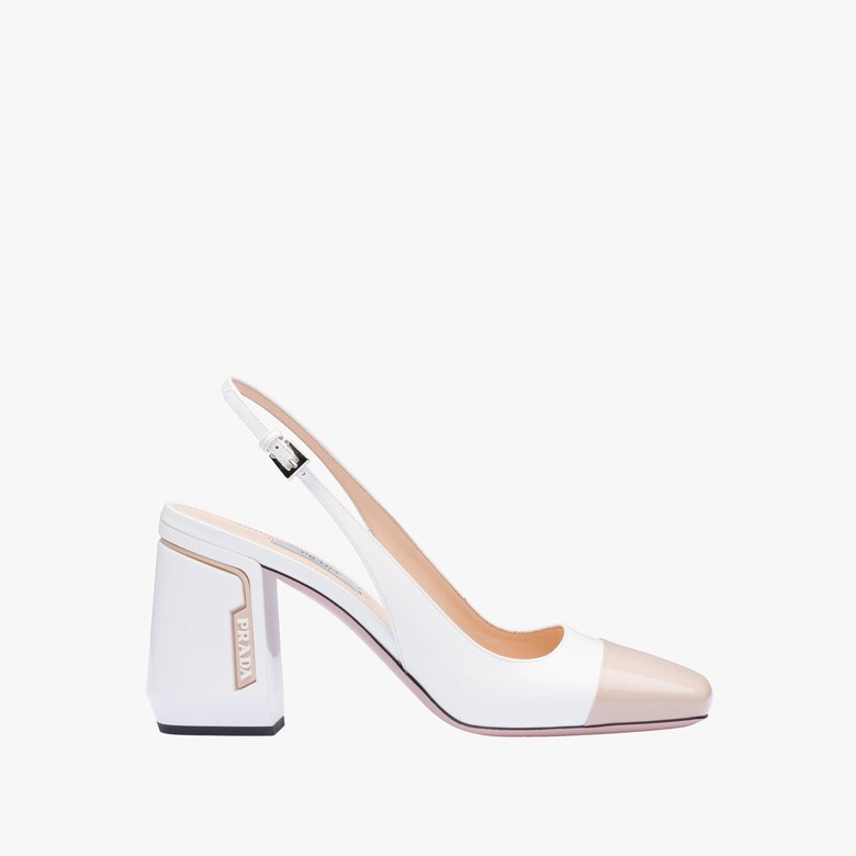 Patent leather slingbacks