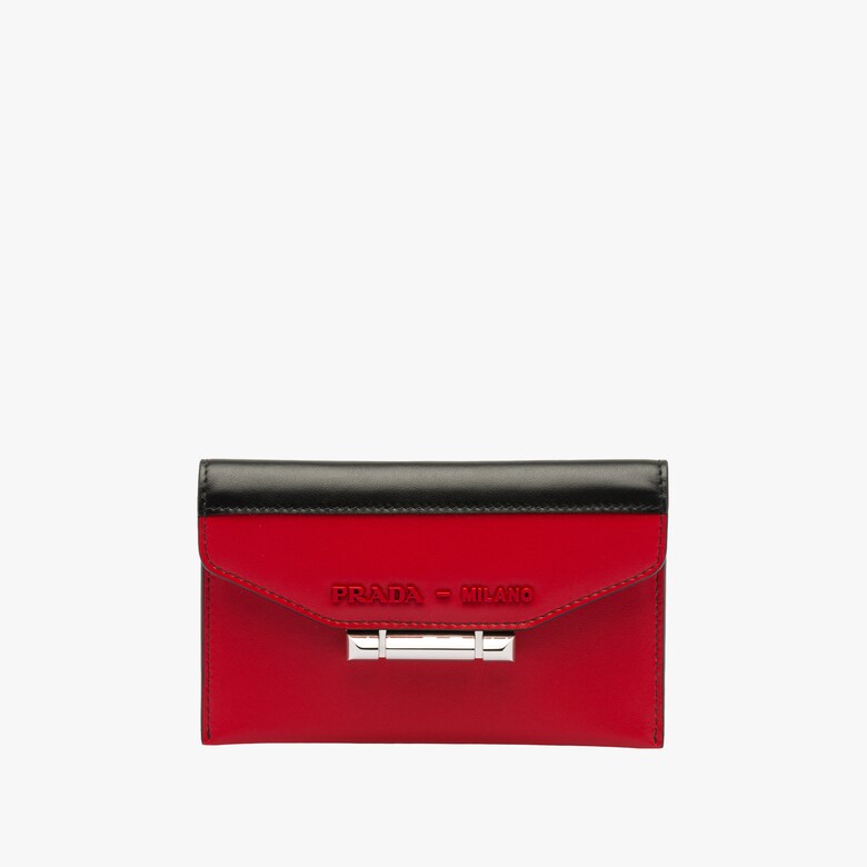 Porte-cartes en cuir bicolore Sybille