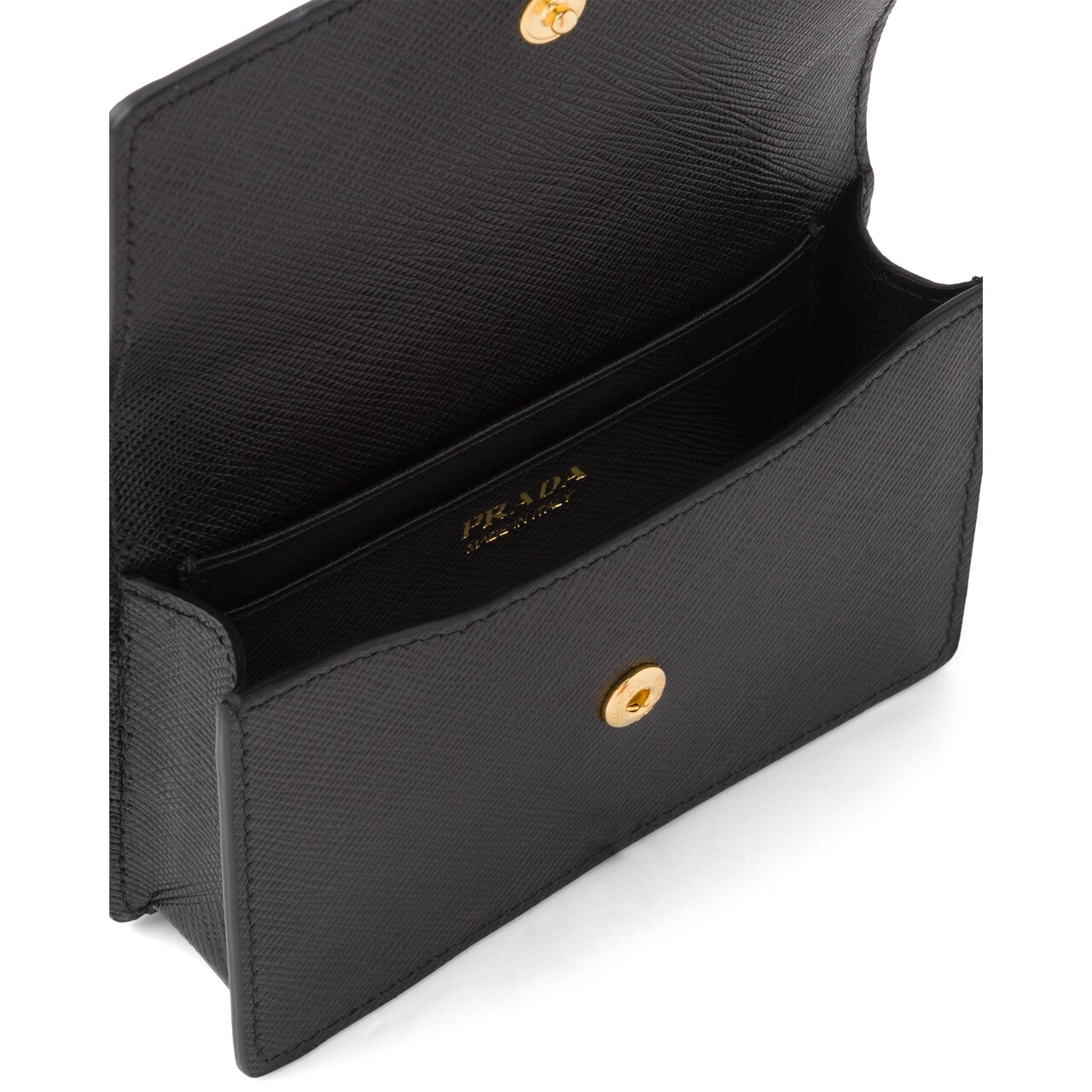 Saffiano leather card holder with shoulder strap Prada 1MR017_QHH_F0002