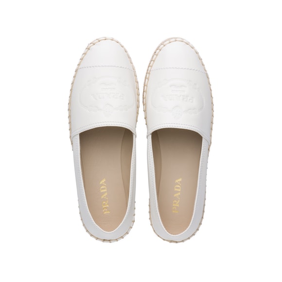 Prada 皮革草織底鞋 2