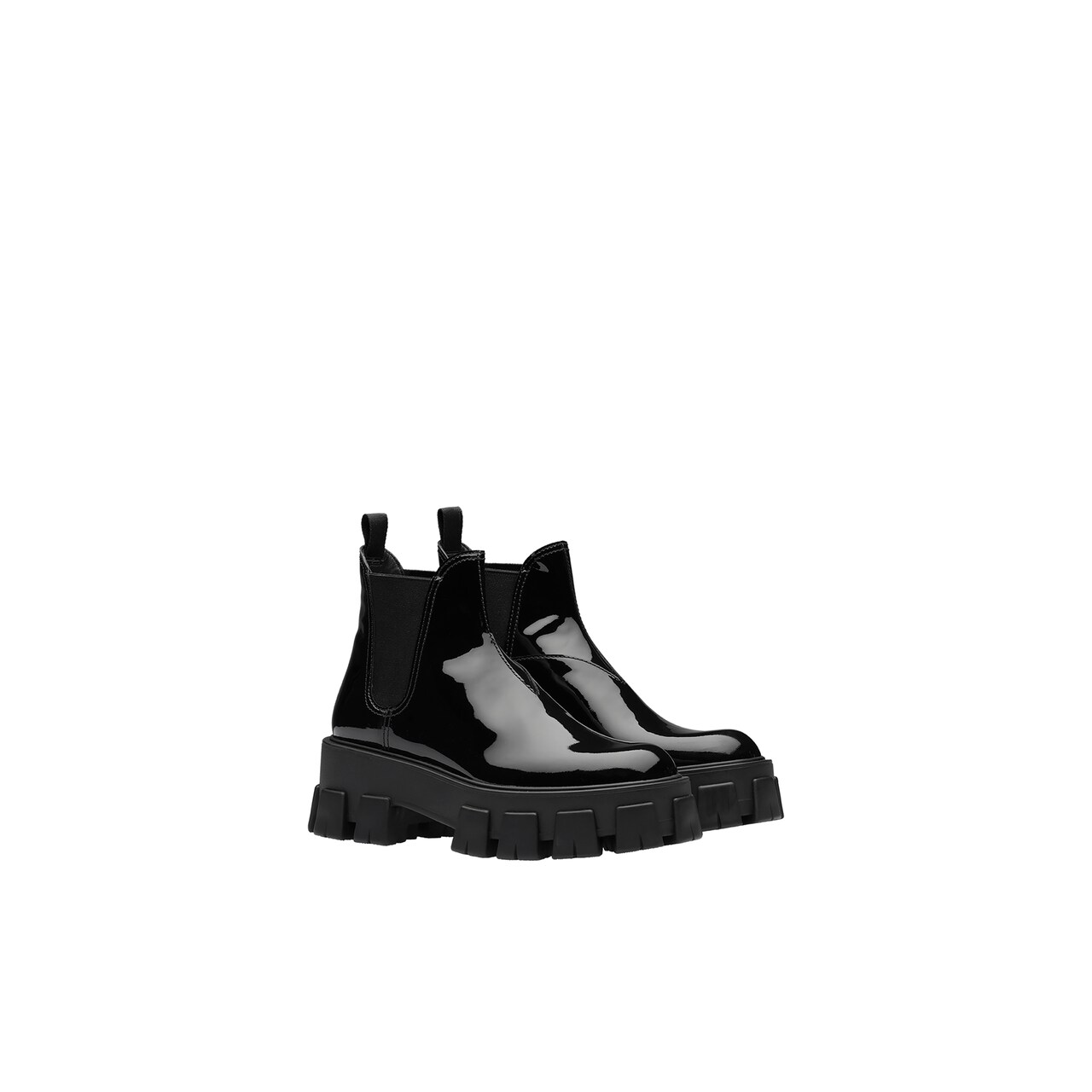 prada patent boots