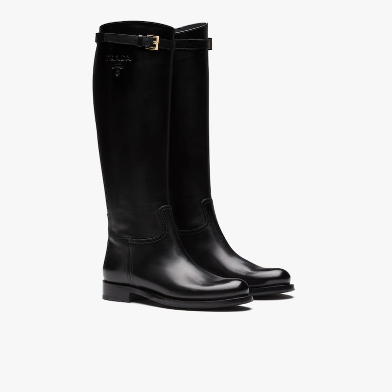 prada women's boots black