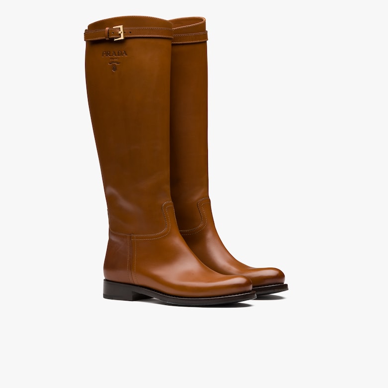 prada orange and black boots