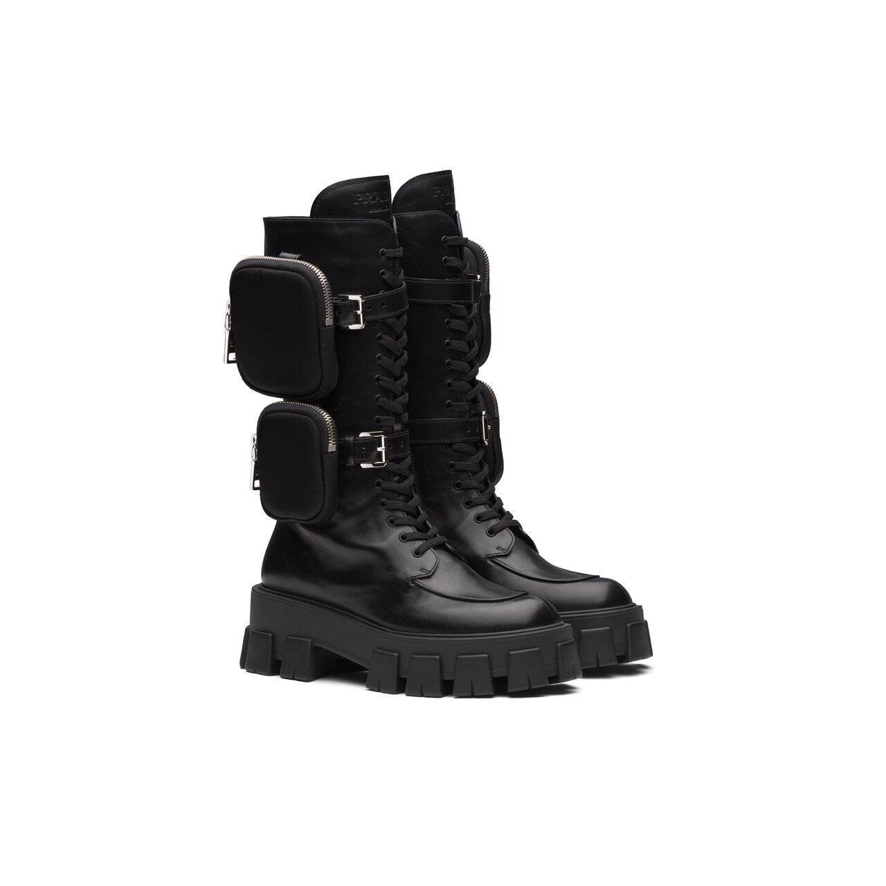 Prada Monolith leather boots 1