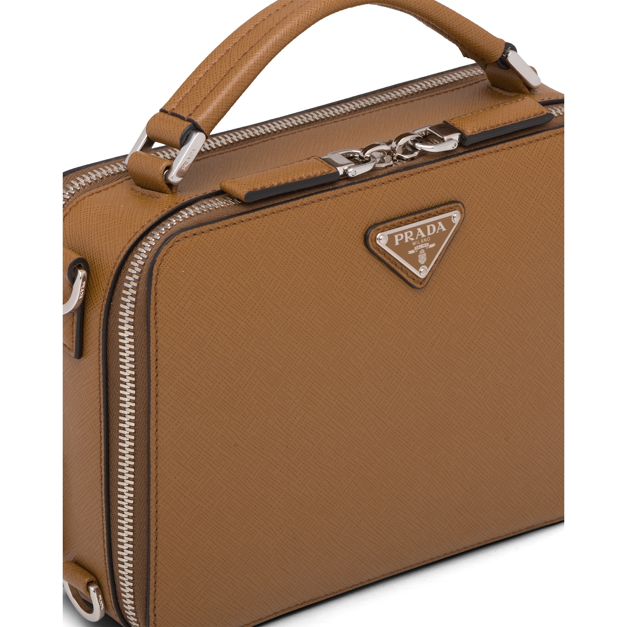 Prada Brique Saffiano leather bag Prada 2VH069_9Z2_F0401_V_OOO