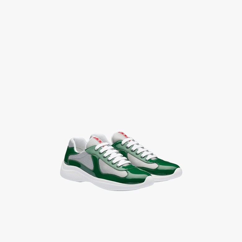 yellow patent leather prada sneakers