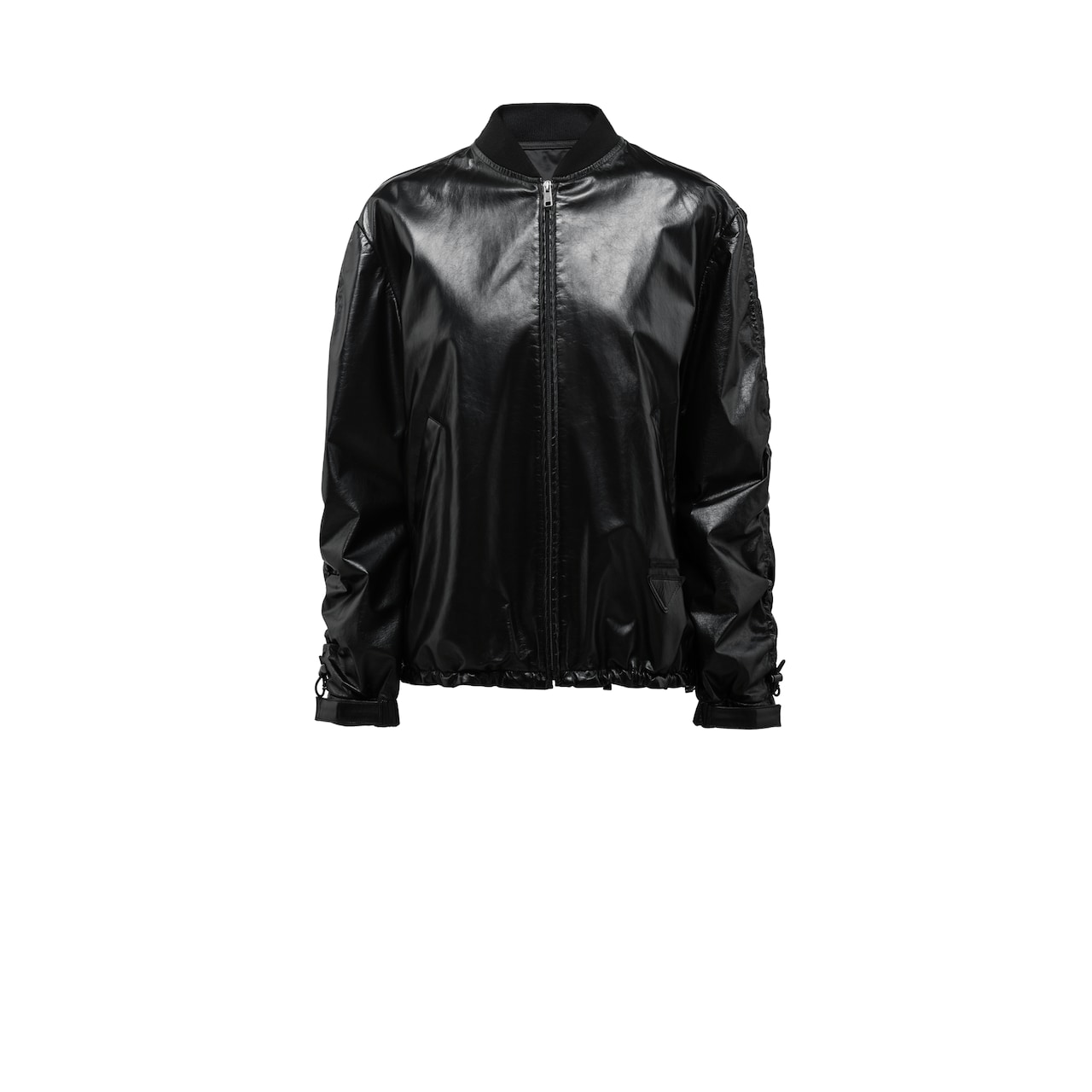 Foil Nappa Leather Bomber Jacket Prada 58908 1P3E F0002 Foil Nappa Leather Bomber Jacket Prada 58908 1P3E F0002