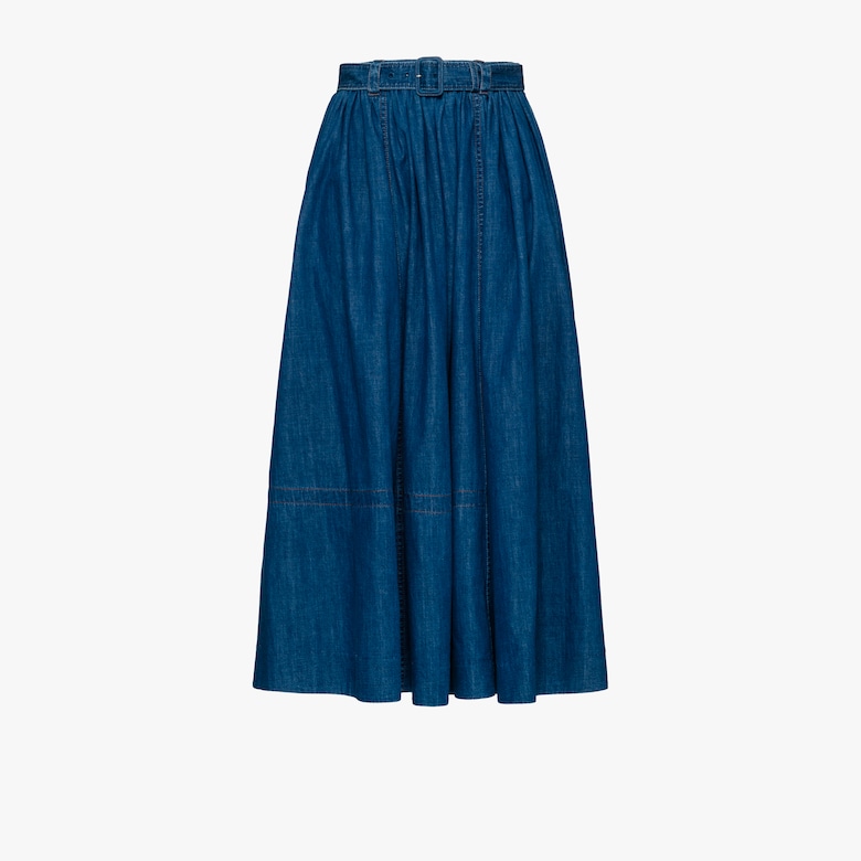 prada denim skirt