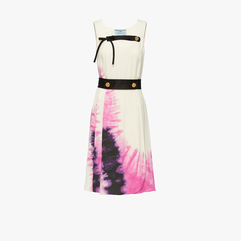 Sable dress with tie-dye print