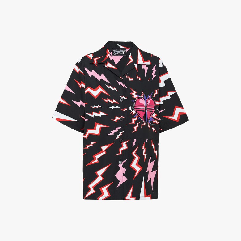 Printed poplin shirt
