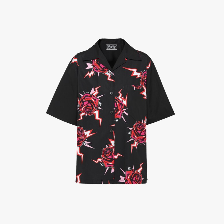 Printed poplin shirt
