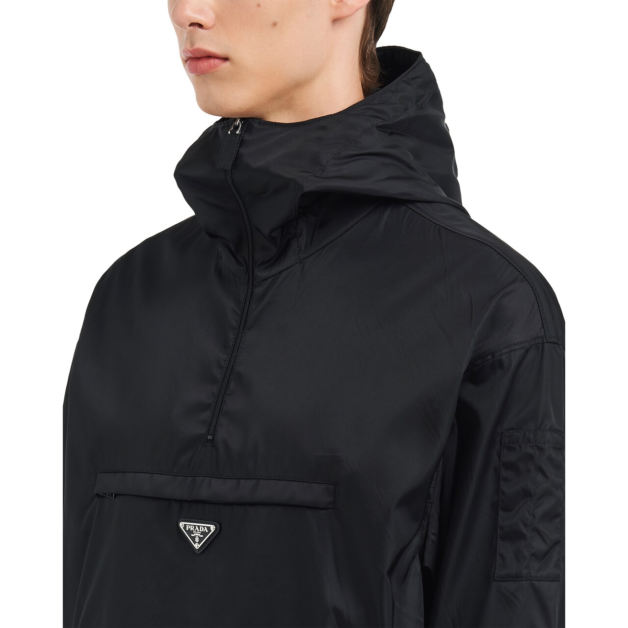 prada nylon gabardine anorak jacket