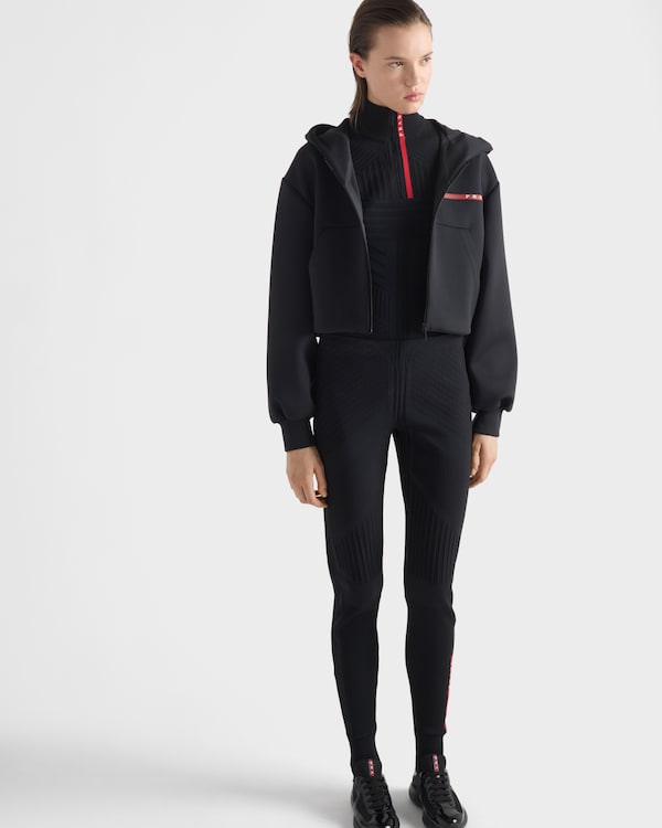 Re-Nylon piqué leggings - Black Re-Nylon piqué leggings - Black