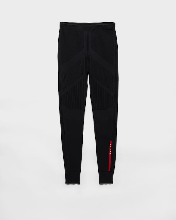 Re-Nylon piqué leggings - Black Re-Nylon piqué leggings - Black