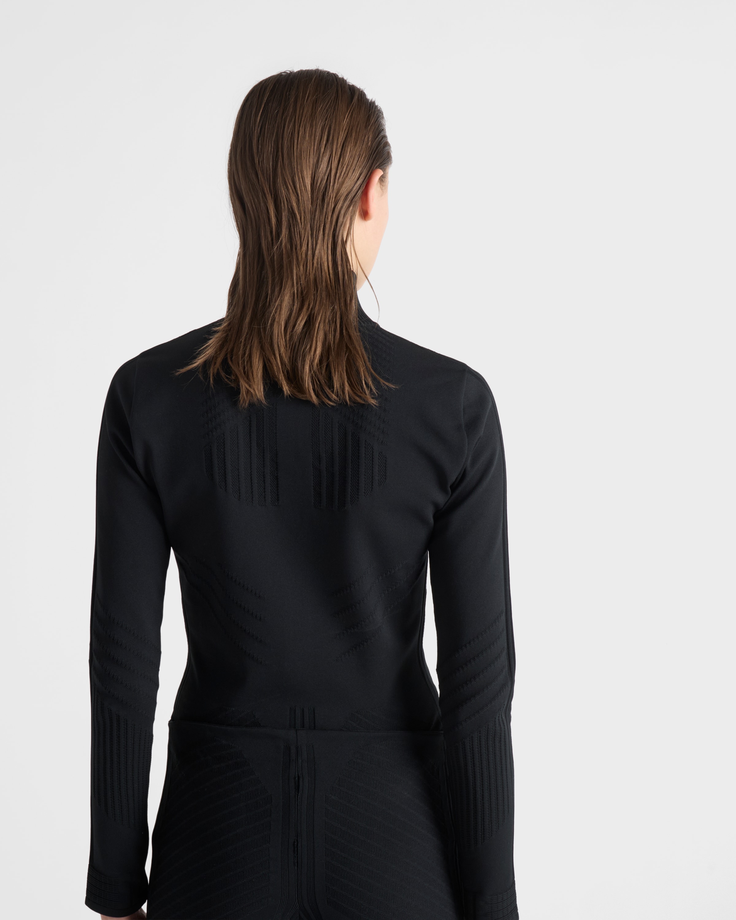 Black Re-Nylon turtleneck sweater | PRADA - United States