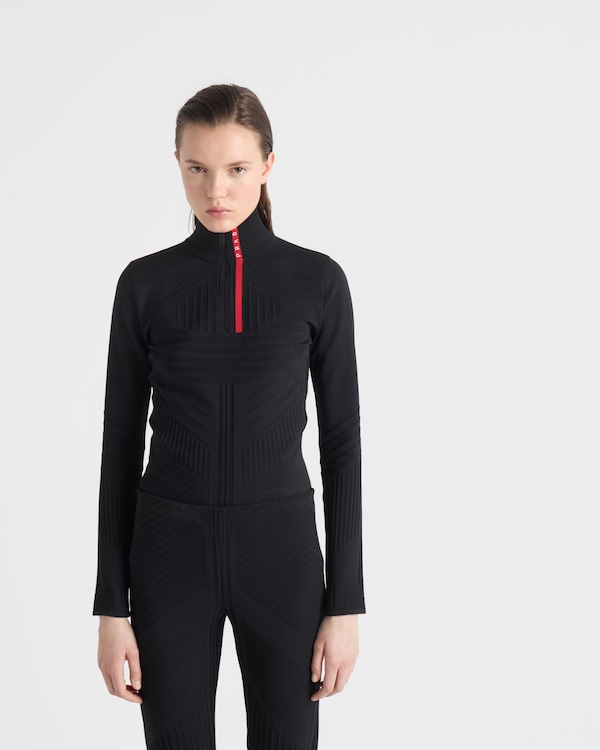 Re-Nylon turtleneck sweater - Black Re-Nylon turtleneck sweater - Black