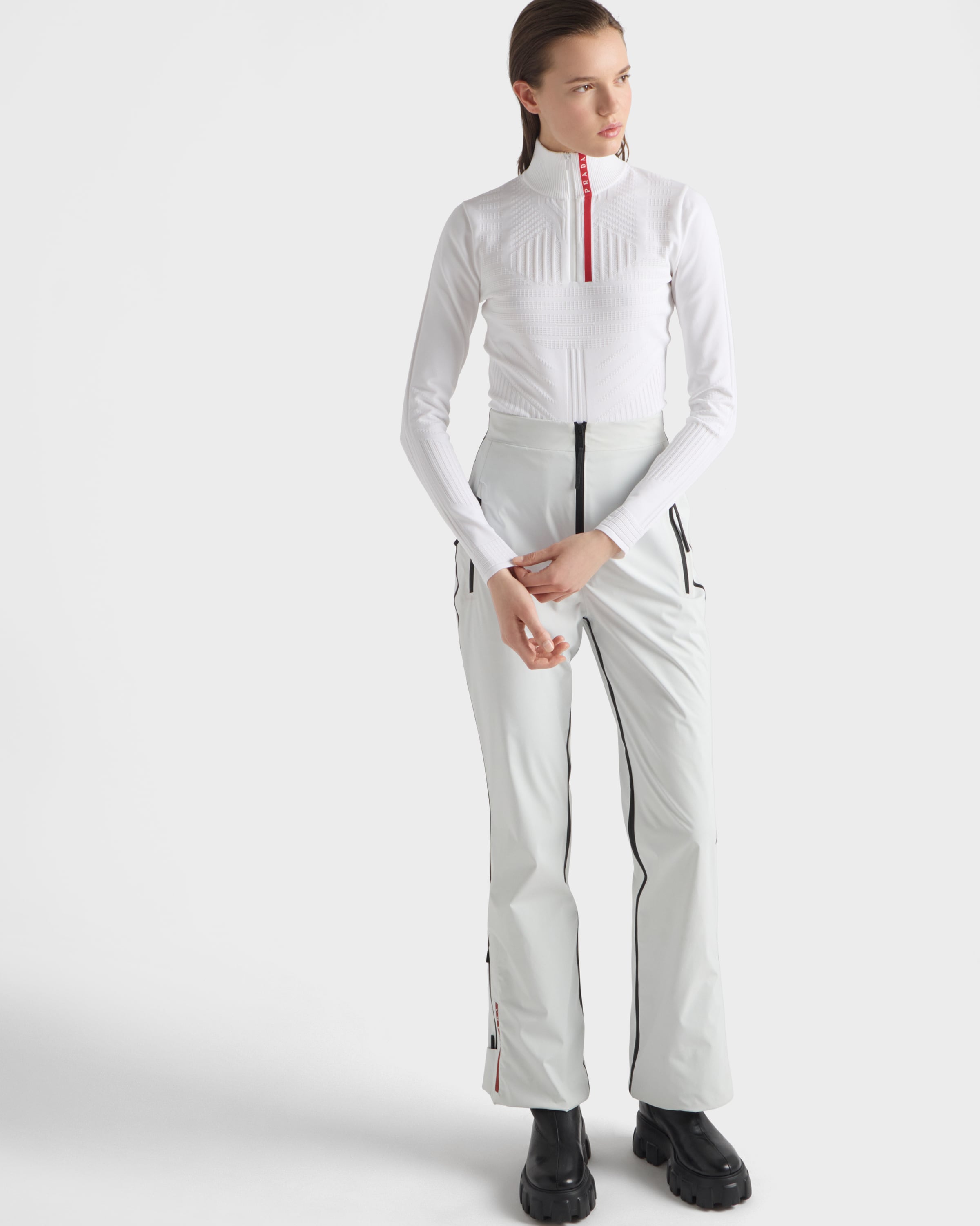 White Re-Nylon turtleneck sweater | PRADA - United States