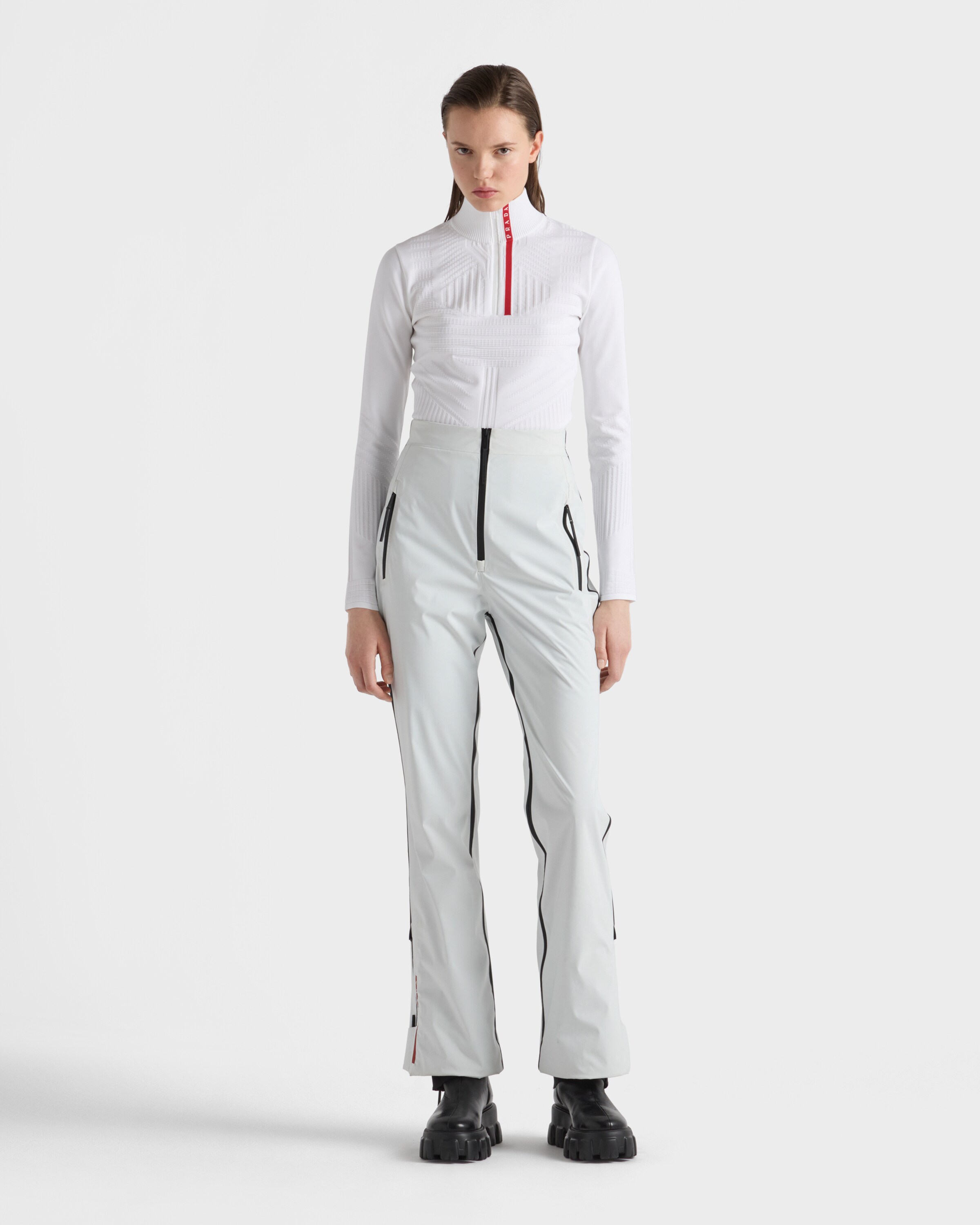 White Re-nylon Turtleneck Sweater | PRADA - United States