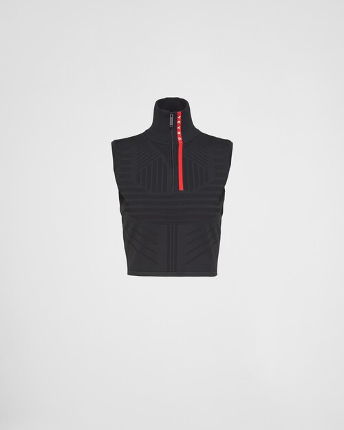 Prada Tech Rec Nylon piqué sleeveless top 1