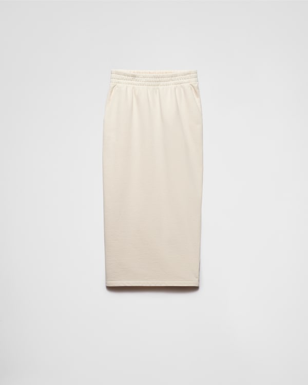 【日本入手困難】プラダ Floral print linen miniskirt スカート Ivory Embroidered linen skirt | PRADA
