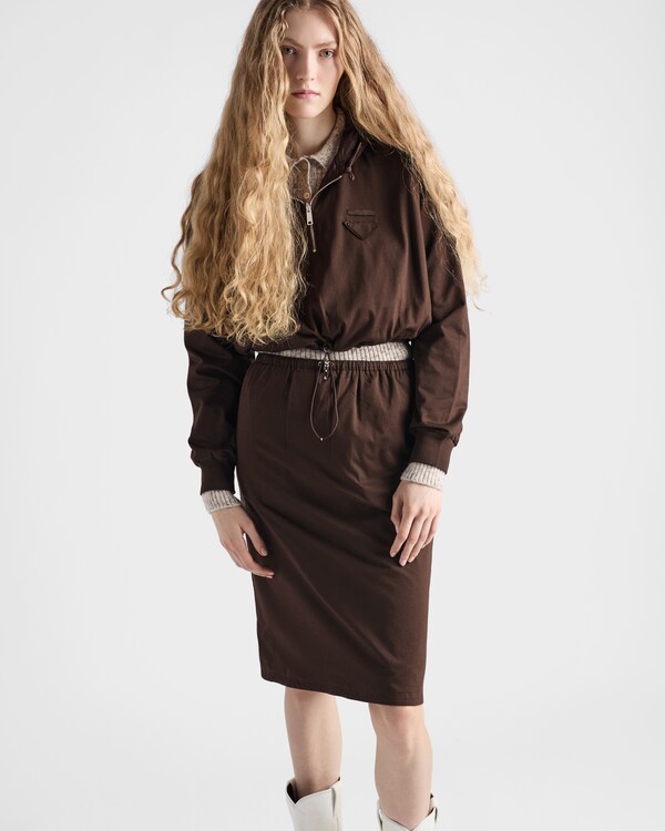 Reversible cotton jersey and Re-Nylon skirt - Ebony Reversible cotton jersey and Re-Nylon skirt - Ebony