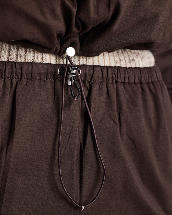 Reversible cotton jersey and Re-Nylon skirt - Ebony Reversible cotton jersey and Re-Nylon skirt - Ebony