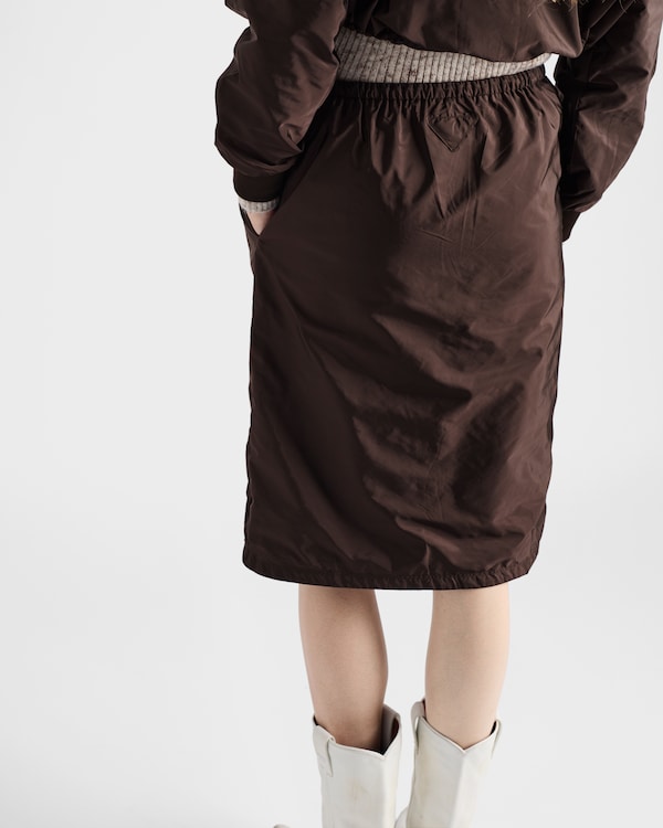 Reversible cotton jersey and Re-Nylon skirt - Ebony Reversible cotton jersey and Re-Nylon skirt - Ebony