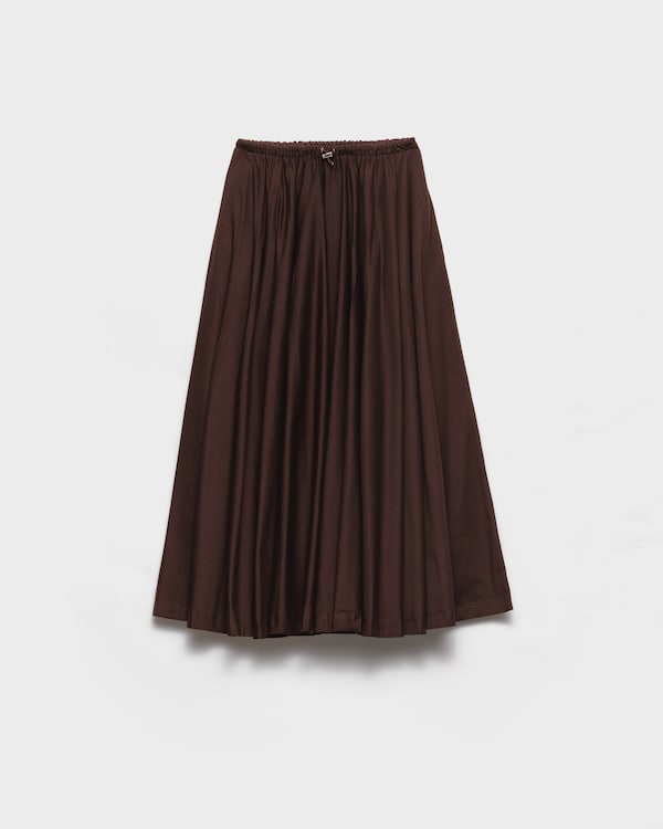 Reversible cotton jersey and Re-Nylon circle skirt - Ebony Reversible cotton jersey and Re-Nylon circle skirt - Ebony