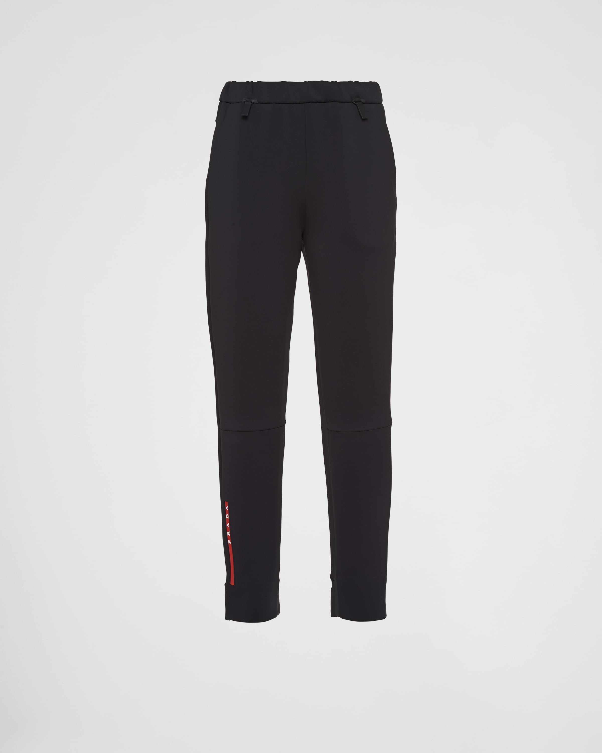 Black Recycled double jersey pants | Prada