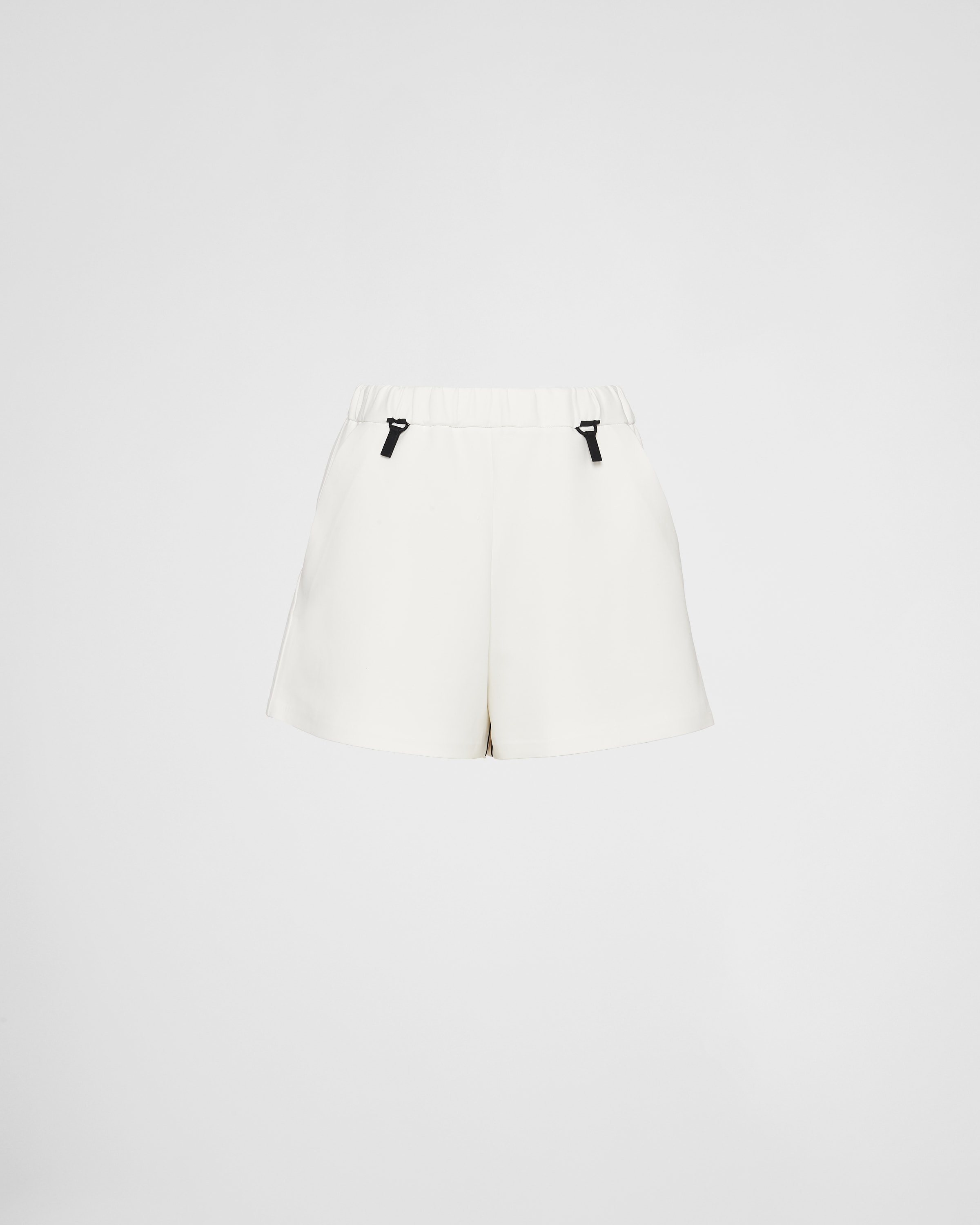 White Double jersey shorts | Prada