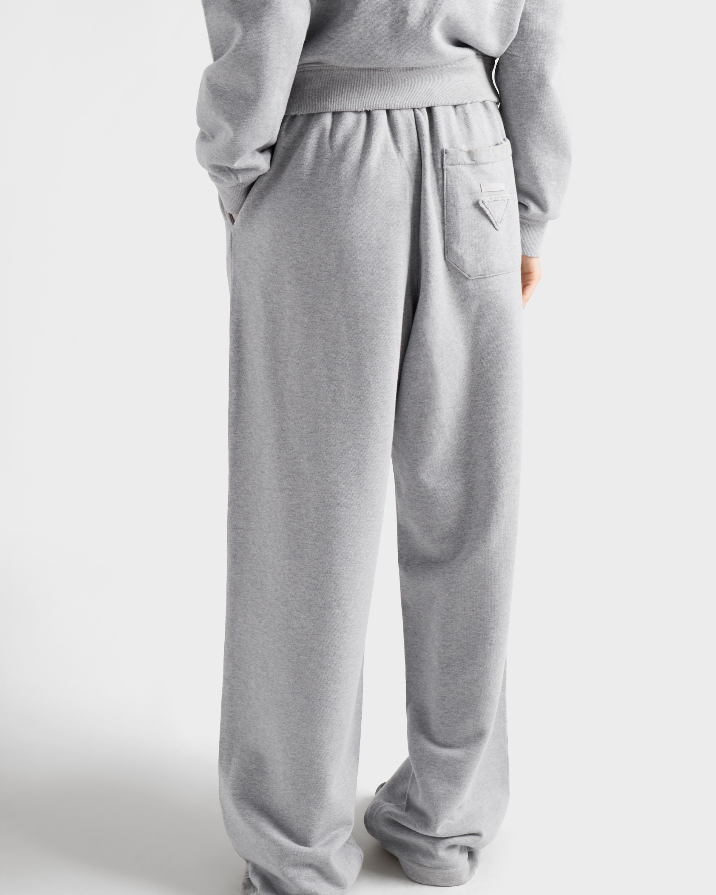 関税・送料込 PRADA Cotton fleece joggers パンツ Grey Cotton fleece joggers | PRADA